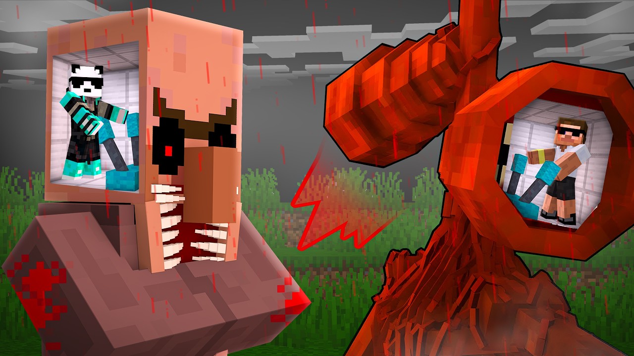 SCARY VILLAGER vs SIREN HEAD Control Mind Battle in Minecraft!