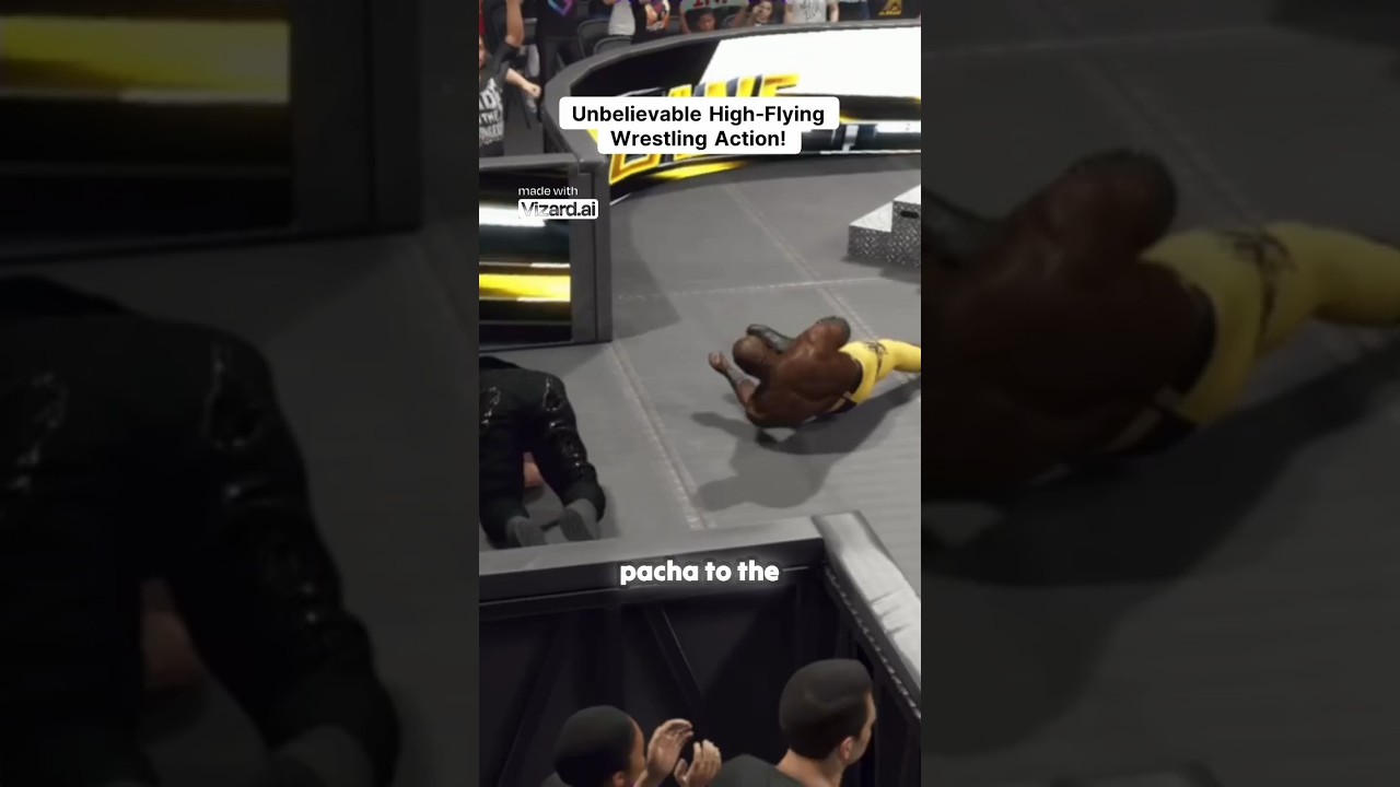 high flying wrestling Action