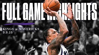 Kings SWEEP the Mavericks 3 3 25