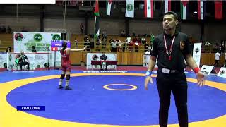 Dounia ZITOUNI ALG vs Jana Ziad Mahmoud ABU SHAWER JOR  2024 U17 & U23 Arab Championship  Round 3