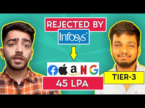 Tier 3 to FAANG 45+ Lpa Placement | Rejected by Infosys ? | Inspiring Story?