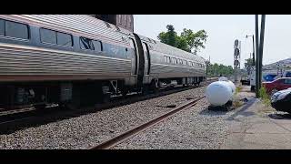Amtrak Northeast Regional Train 141 Flies Eastbound through Suffolk, Va.