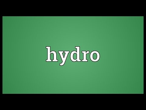 Video: Šta znači Hydro u riječi hidroplan?