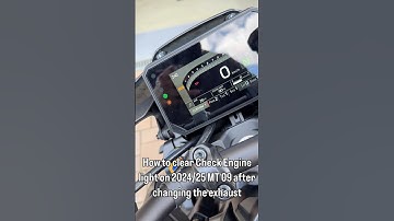 How to clear Check Engine light on 24/25 MT 09