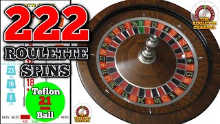 222 Roulette Wheel Spins  21 mm Teflon Roulette Ball  Both Directions
