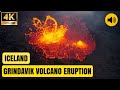 Bubbling lava cauldron closeup entire eruption area overview grindavik volcano iceland may 22024