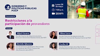 Conversatorio: Restricciones a la participación de proveedores