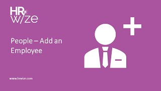 HRWize | People - Add an Employee