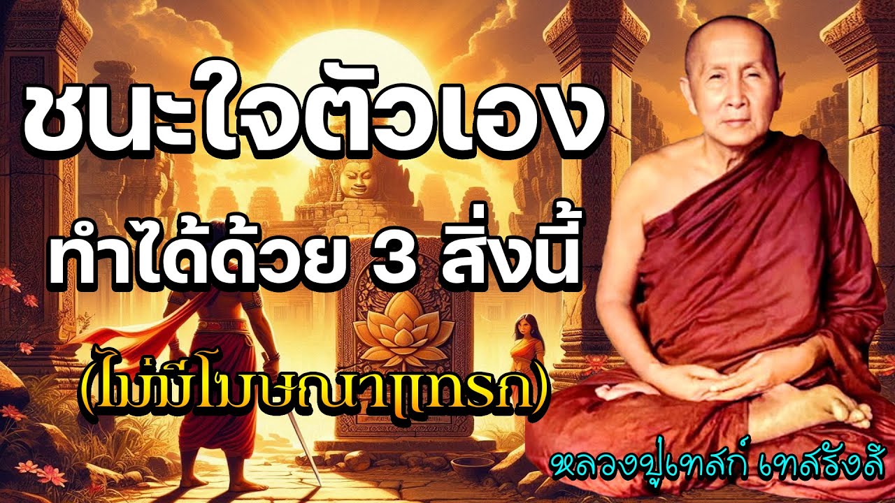 ชนะใจตัวเอง ทำได้ด้วย 3 สิ่งนี้ โดย หลวงปู่เทสก์ เทสรังสี (ไม่มีโฆษณาแทรก) (เสียงอ่านเองไม่ใช้เอไอ)