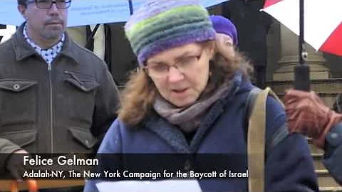 Felice Gelman, Don't Tour Apartheid Israel Press C...