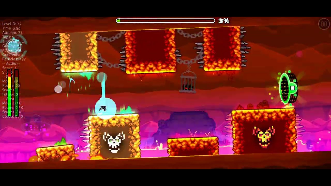 Playing geometry dash - YouTube