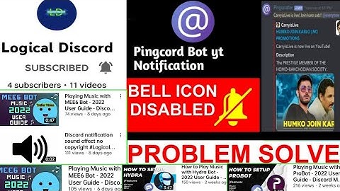 Pingcord Bot Discord | Notifications for YouTube | Setup Tutorial | LOGICAL DISCORD