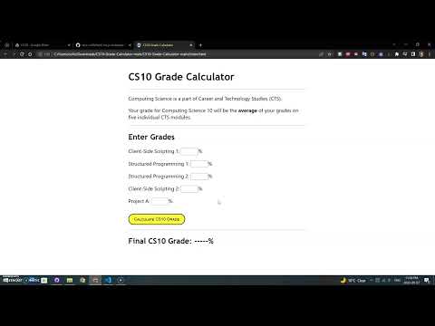 CS10 Grade Calculator GUI Instructions