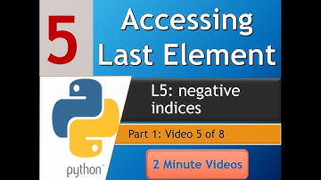 5 Accessing the Last Elements of a Python List (5 of 8)