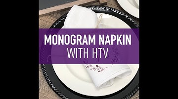 Create a Custom Dinner Napkin with Cranberry HTV | CriCut Tutorial