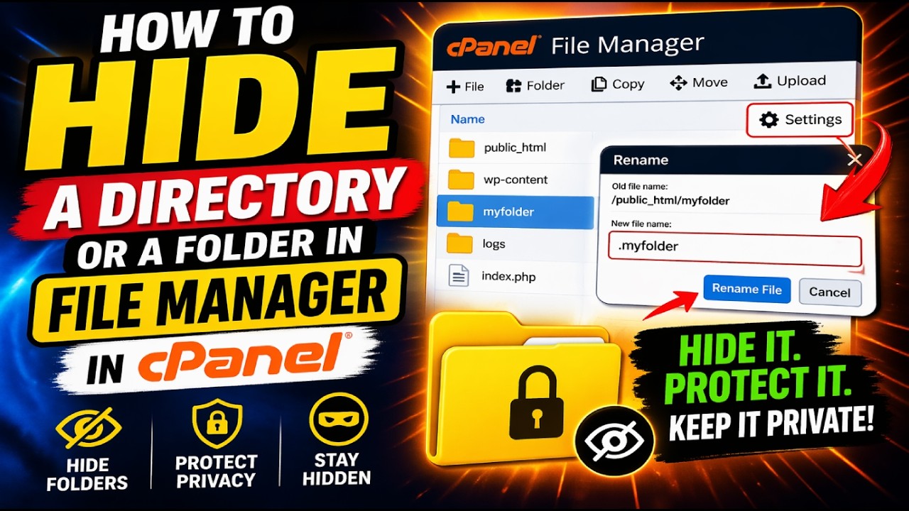 How To Hide Directory Or Folder In File Manager In cPanel 2026 - YouTube