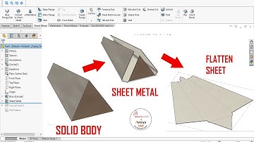 ✅ Solidworks Sheet metal | How to Convert Solid Body to Sheet metal