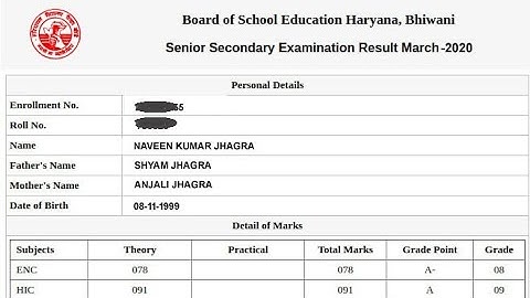 Haryana Board 12th Result Kaise Dekhe 2020?  BSEH 12th Result Kaise Dekhe? Haryana Board Result 2020