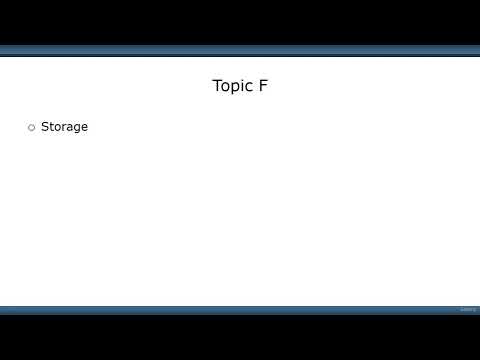 Certification CompTIA A+ (220-1101 & 220-1102) Course Sec 66 - Topic F Storage #comptiaaplus #com