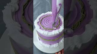 Purple Cake Decorating ideas ?shorts cake viral ytshorts Voice Credit ?@SoumyaCRecipes