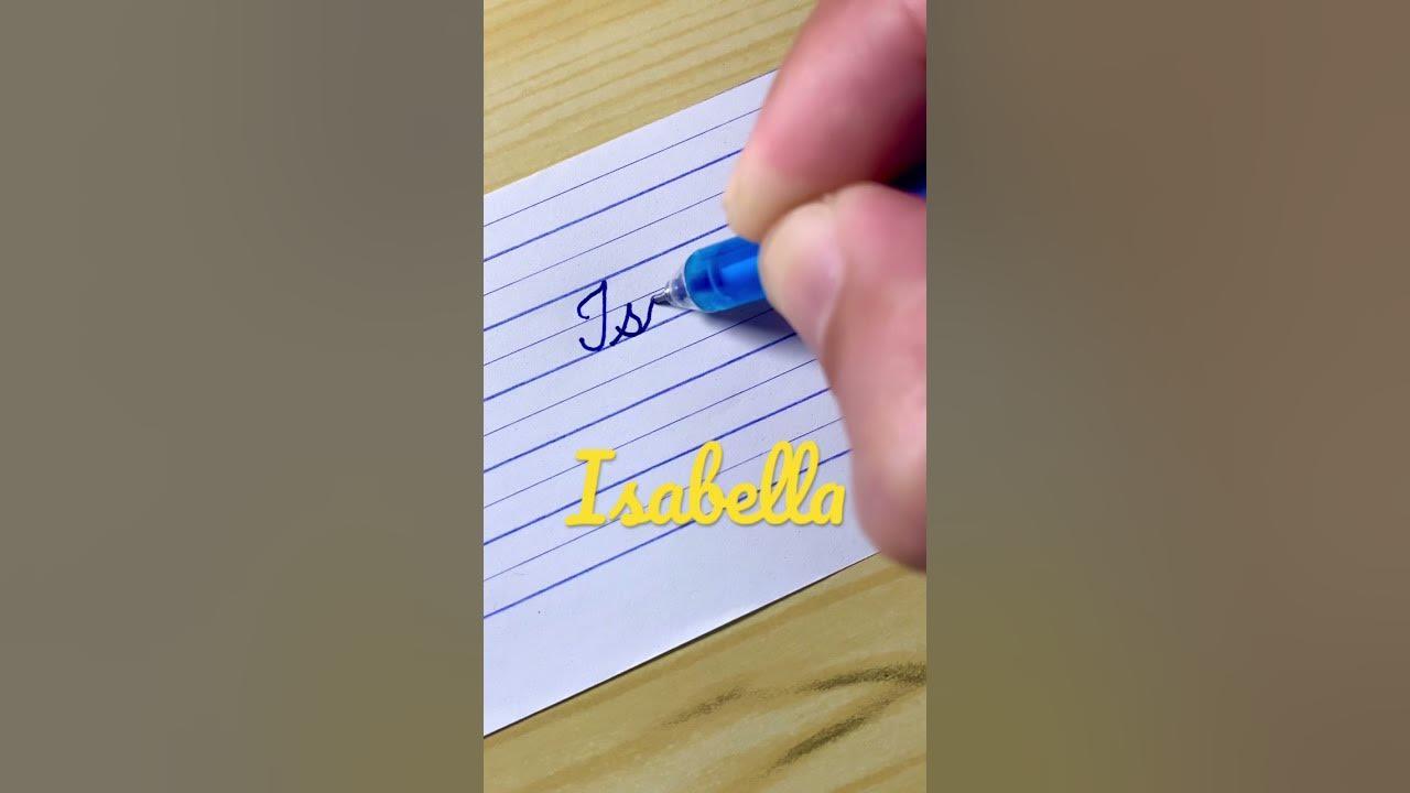  isabella beautiful name in cursive writing handwriting