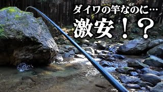 Is Daiwa's super cheap fishing rod usable? We tried it out and found out [Mountain Stream Fishing]