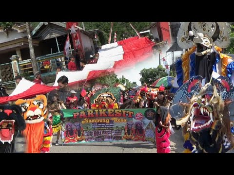 Barongan nya Vicho Ikut Arak_Arakan Bendera Merah Putih