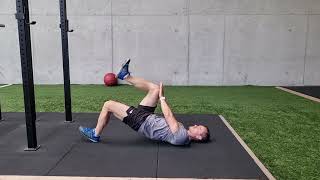 1 leg glute bridge with hip flexor ISO