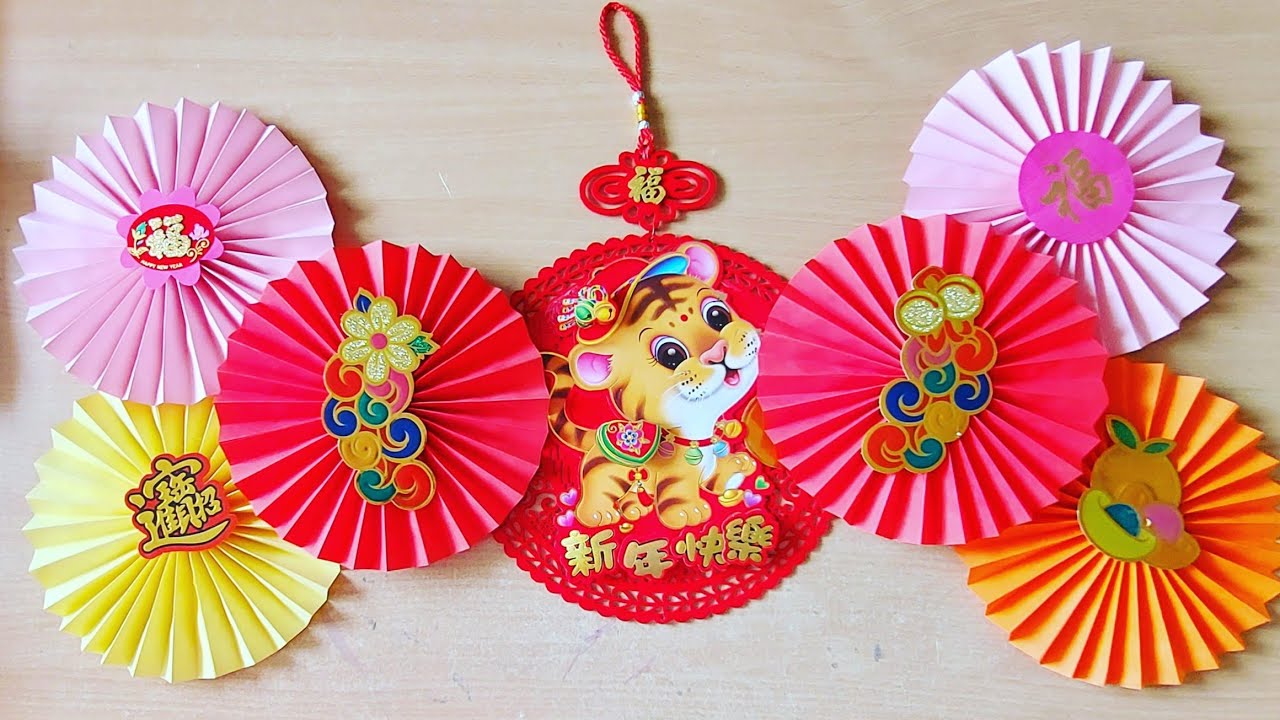 CNY Decoration Ideas 2022, Chinese New Year Wall Decoration, DIY Wall  Decor