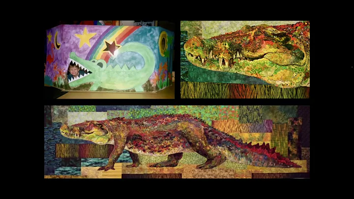 Susan Carlson Fabric Collage: Crocodylus Smylus Sl...