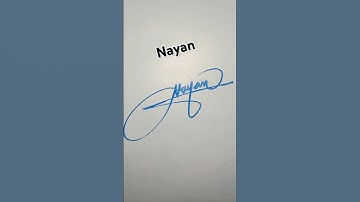 Nayan name signature// stylish Signature design #signature #shorts