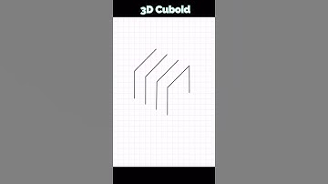 3D Cuboid Drawing / 3D Drawing #shorts #3D #Procreate