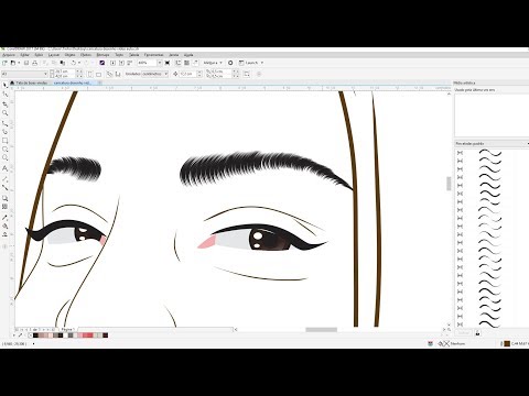 CURSO COREL DRAW COMO FAZER SOBRANCELHAS CARICATURA