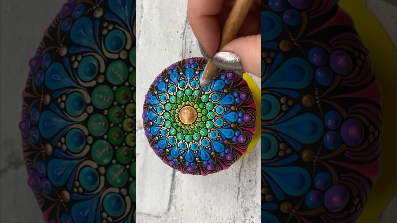 Colorful Mandala Stone 🎨 