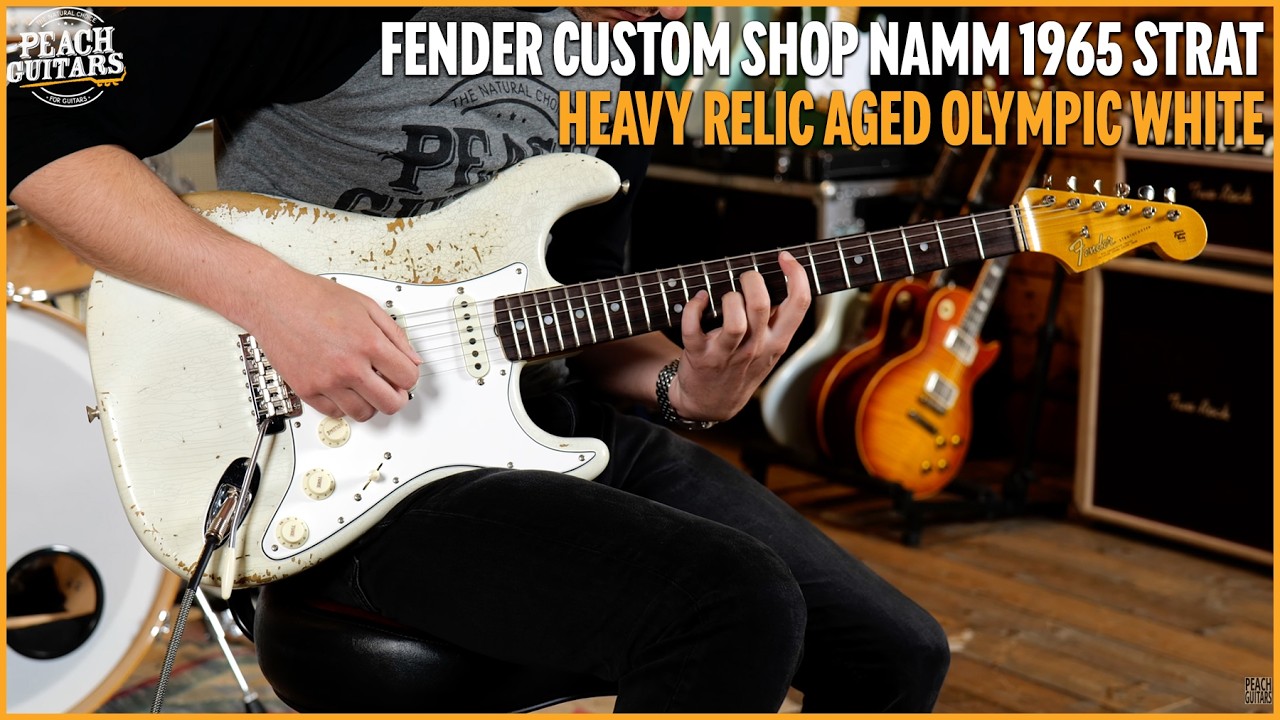 Fender Custom Shop NAMM 1965 Strat - Heavy Relic Aged Olympic White