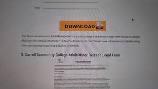 General Release of Liability Form