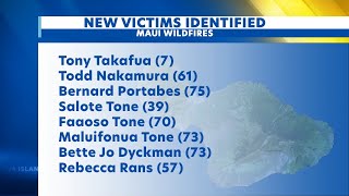 Names of 8 more Lahaina residents, including 7-year-old boy, identified as fire victims