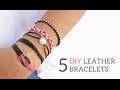 5 DIY Friendship Leather Bracelets | Curly Made