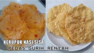 Stop Buang Nasi Sisa! Dibuat Cemilan Ini Saja, Mudah, Enak • Resep Kerupuk Nasi Pedas Gurih Renyah