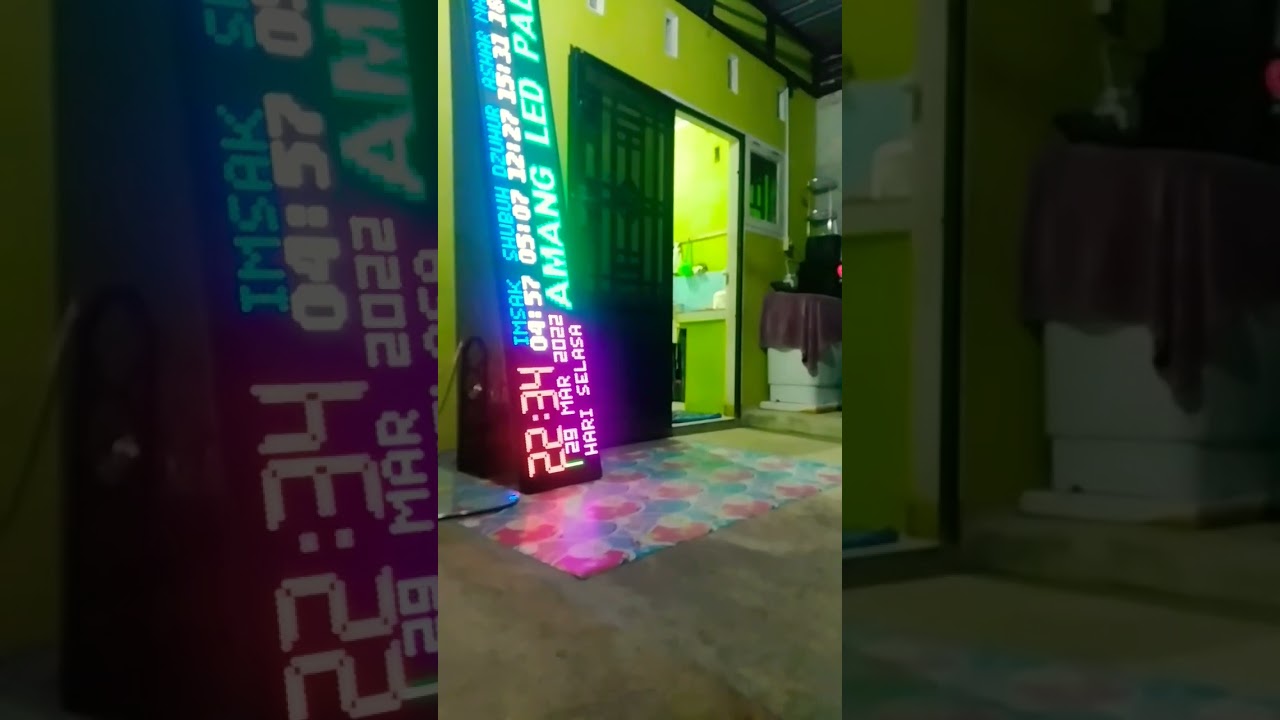 Project Jam Digital Masjid Batang Ayumi Jae. Full colour, setting Via Android