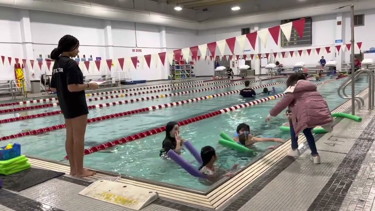 Alissa’s first swimming lesson