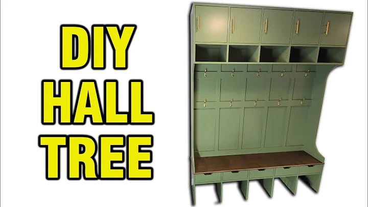 DIY Mudroom Storage Hall Tree - Free Plans!