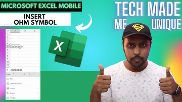 How to insert ohm symbol in Microsoft excel mobile |  insert ohm symbol in Microsoft excel mobile