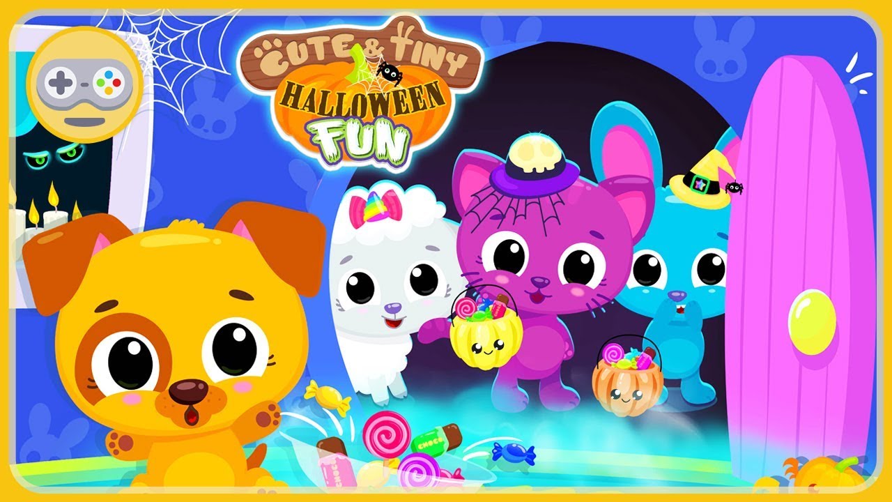 Хэллоуин игра для детей - Крошки зверята устраивают праздник: веселье, поделки и украшения