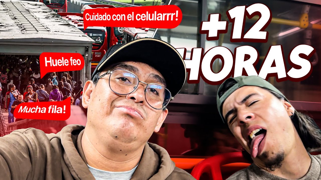 🚇 Estuve 12 HORAS SEGUIDAS en TRANSMILENIO