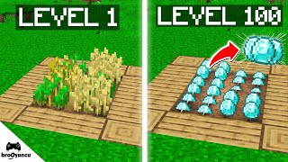 1 LEVEL TARLA VS 100 LEVEL TARLA - MİNECRAFT