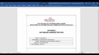 Database lab exercise 1 F1057 Wealth
