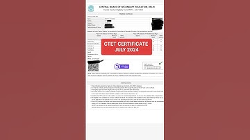 My CTET Certificate Digilocker July 2024 #ctetexam #ctet #marksheet #result