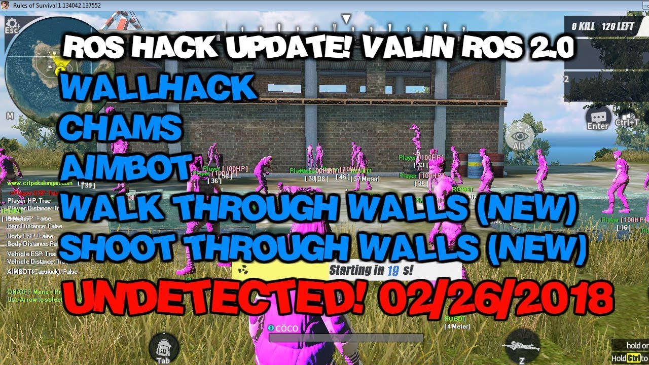 [NEW UPDATE] Rules of Survival 2.0 Wallhack/Chams/Aimbot and MORE! 02/26/2018 UNDETECTED