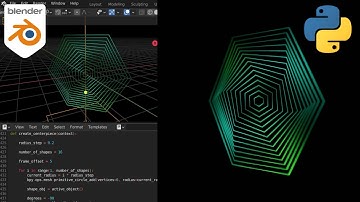 Hexagonal Ring Animation Loop Created with a Python Script in Blender